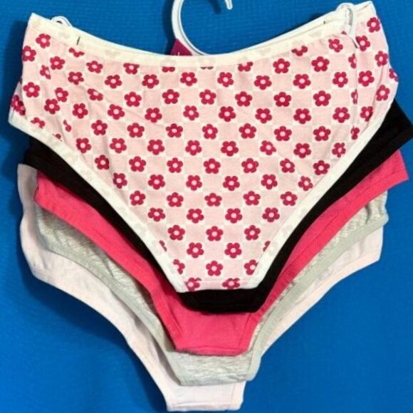 BRAND NEW ~ NWT $40.00 ~ BE HAPPY 5 PACK COTTON UNDIES / PANTIES SIZE L / LARGE - Picture 14 of 15